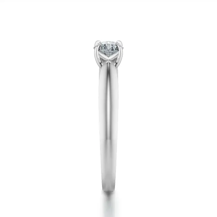 Pierścionek z małym diamentem białe złoto SBPZ_046